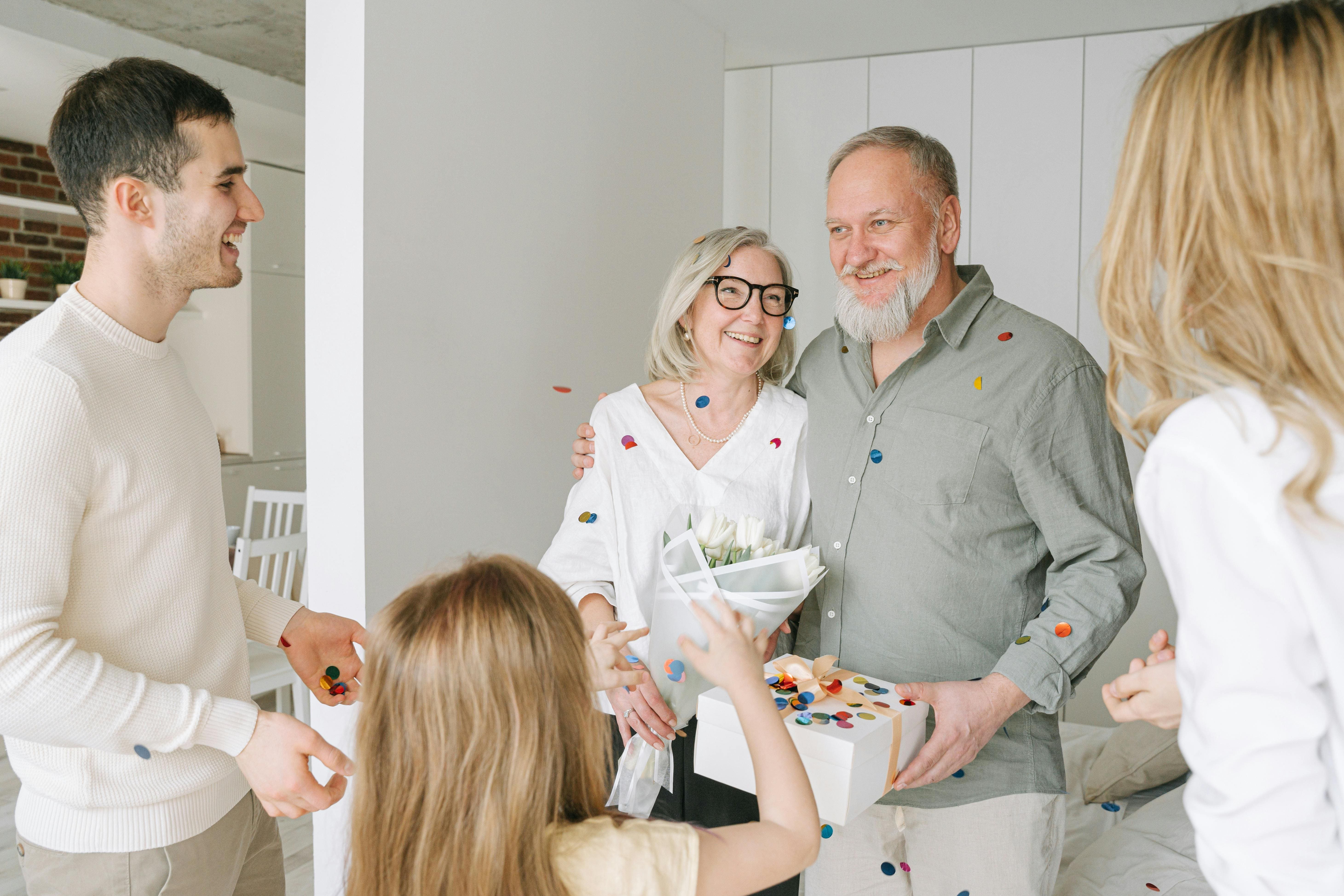 Une famille qui garde le contact